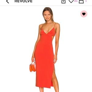 Bec & bridge Ella midi dress - FLAME